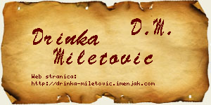 Drinka Miletović vizit kartica